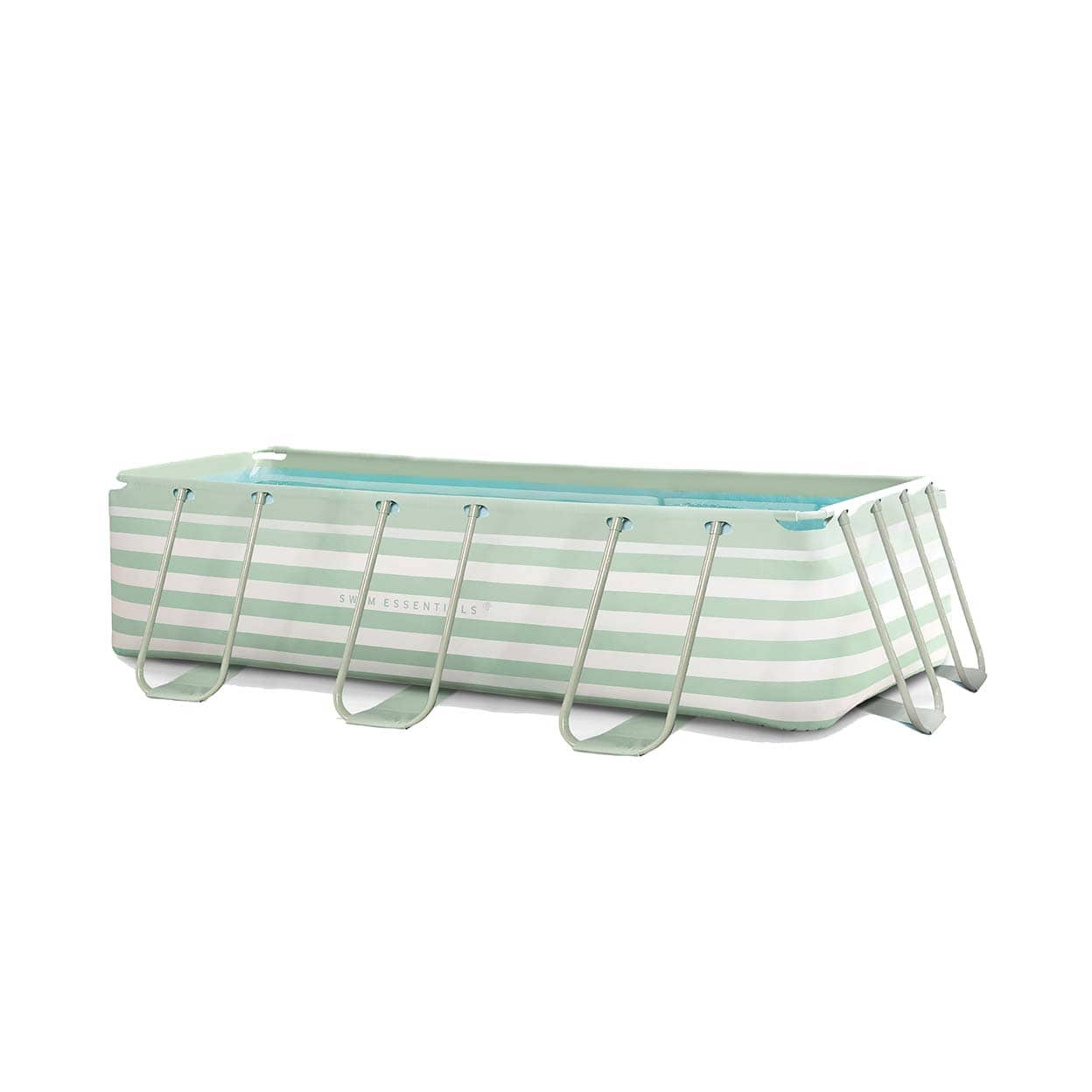 Frame zwembad 400x200x75 cm Groen Wit