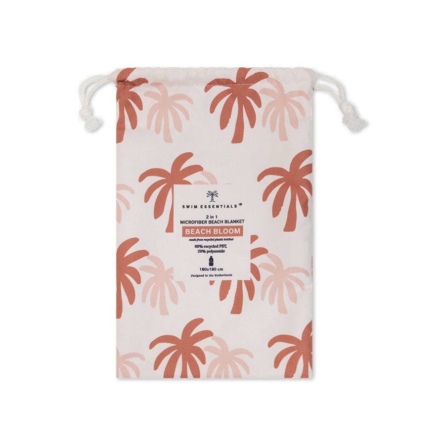 Strandlaken Microvezel - Meerkleurig - Palm Tree - 180 x 180 Cm