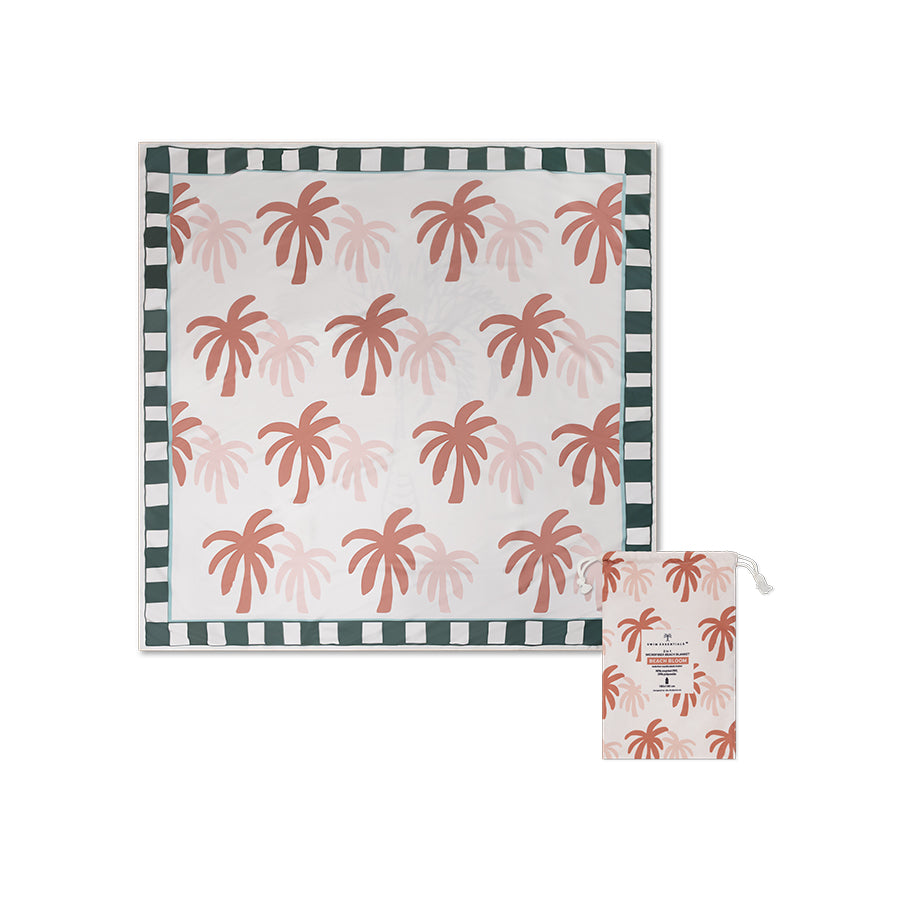 Strandlaken Microvezel - Meerkleurig - Palm Tree - 180 x 180 Cm