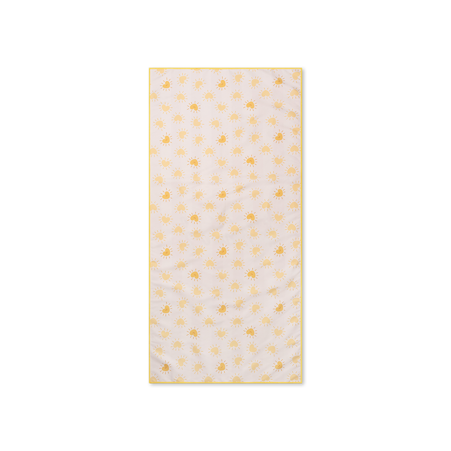 Strandlaken Microvezel - Geel - Flower Market - 135 x 65 cm