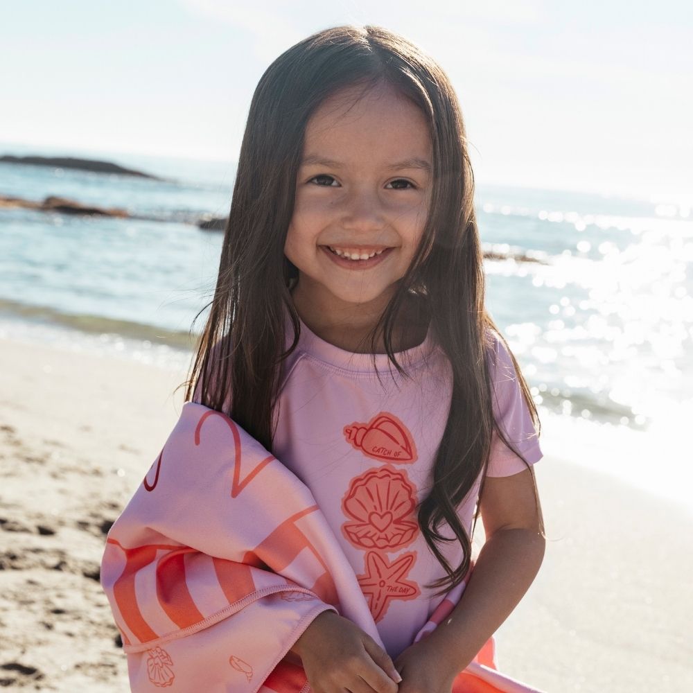 Zwemshirt Met Korte Mouwen - Roze - Coastal Charm