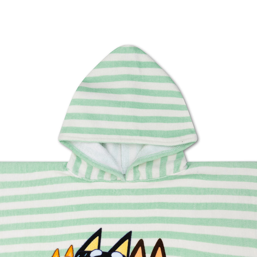 Strandponcho - Wit/Blauw - Bluey - 65 x 65 cm