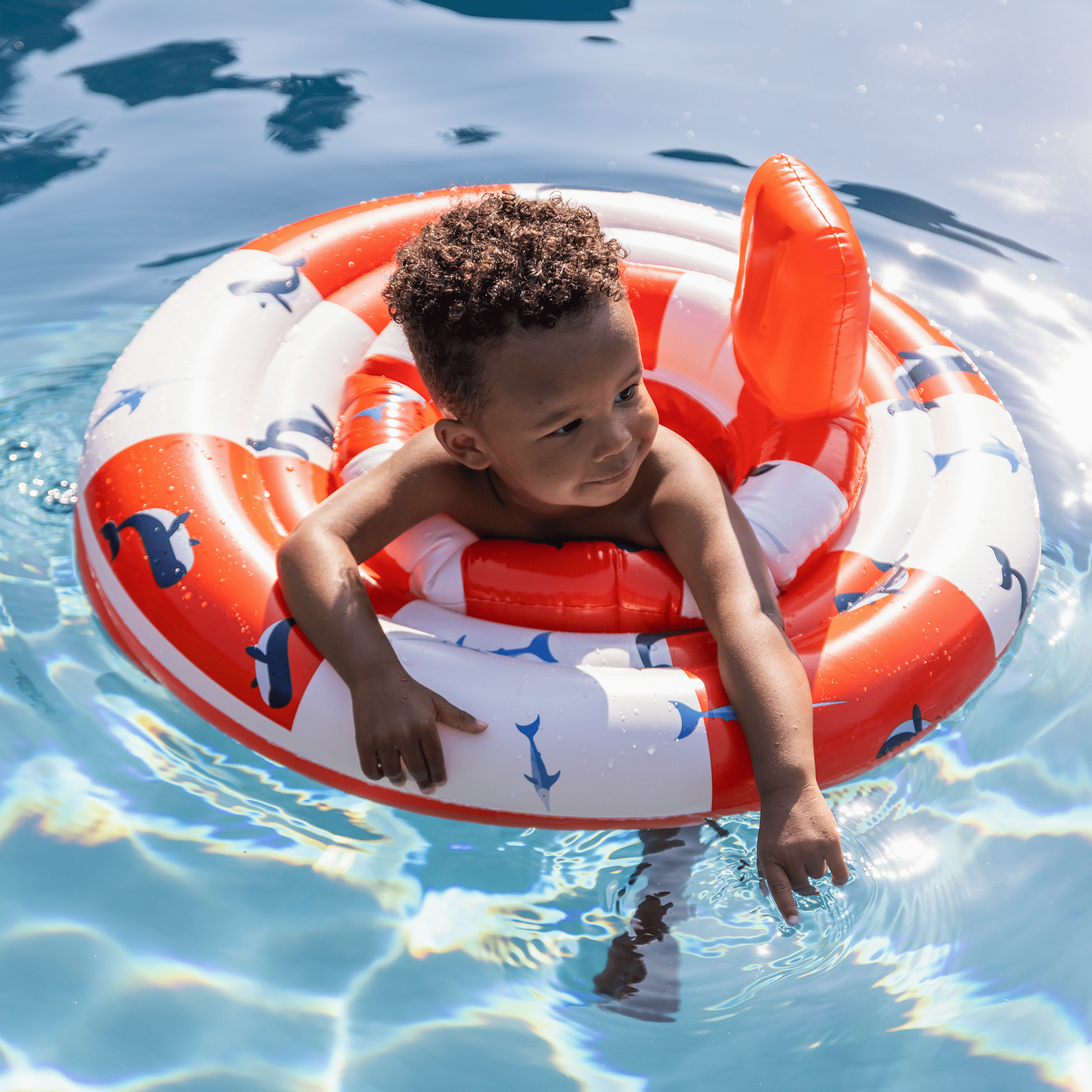 Baby Float - Wit/Rood - Ocean Stripes - 0/1 Jaar