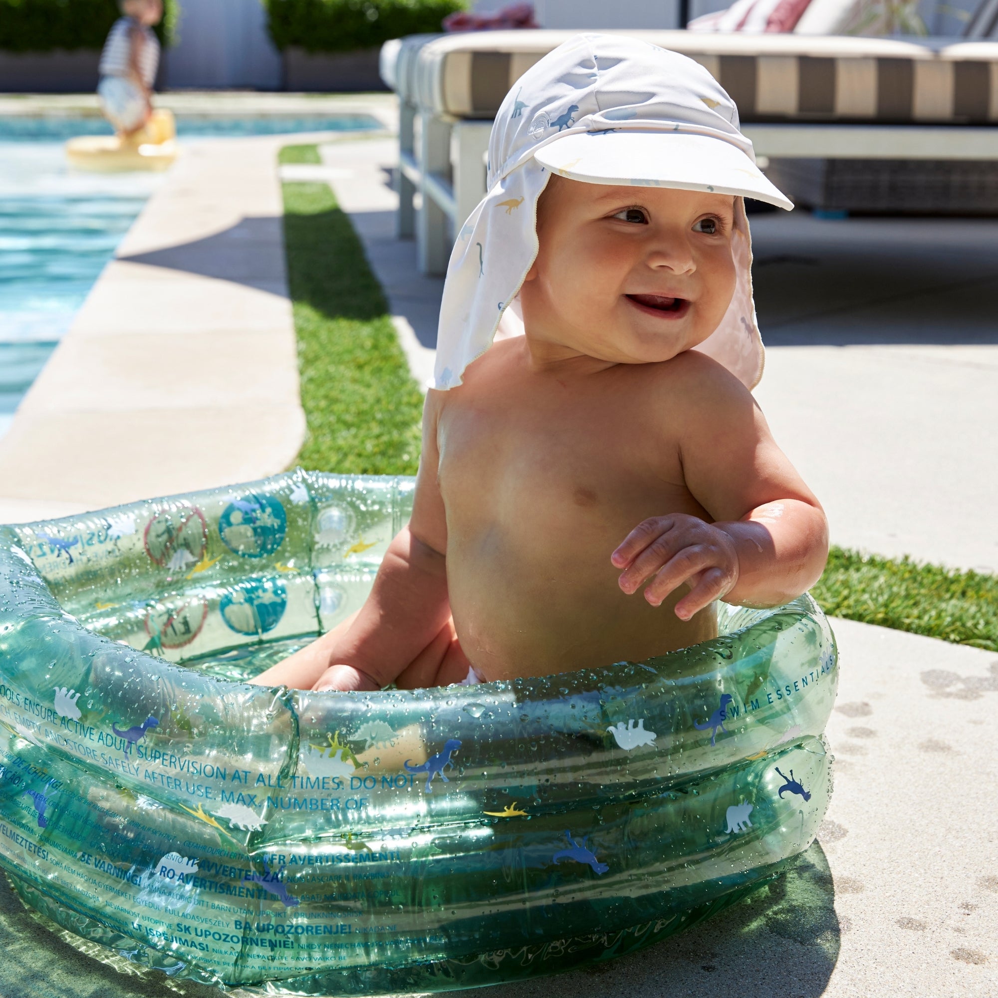 Baby Zwembad - Blauw/Groen - Dino - Ø 60 cm