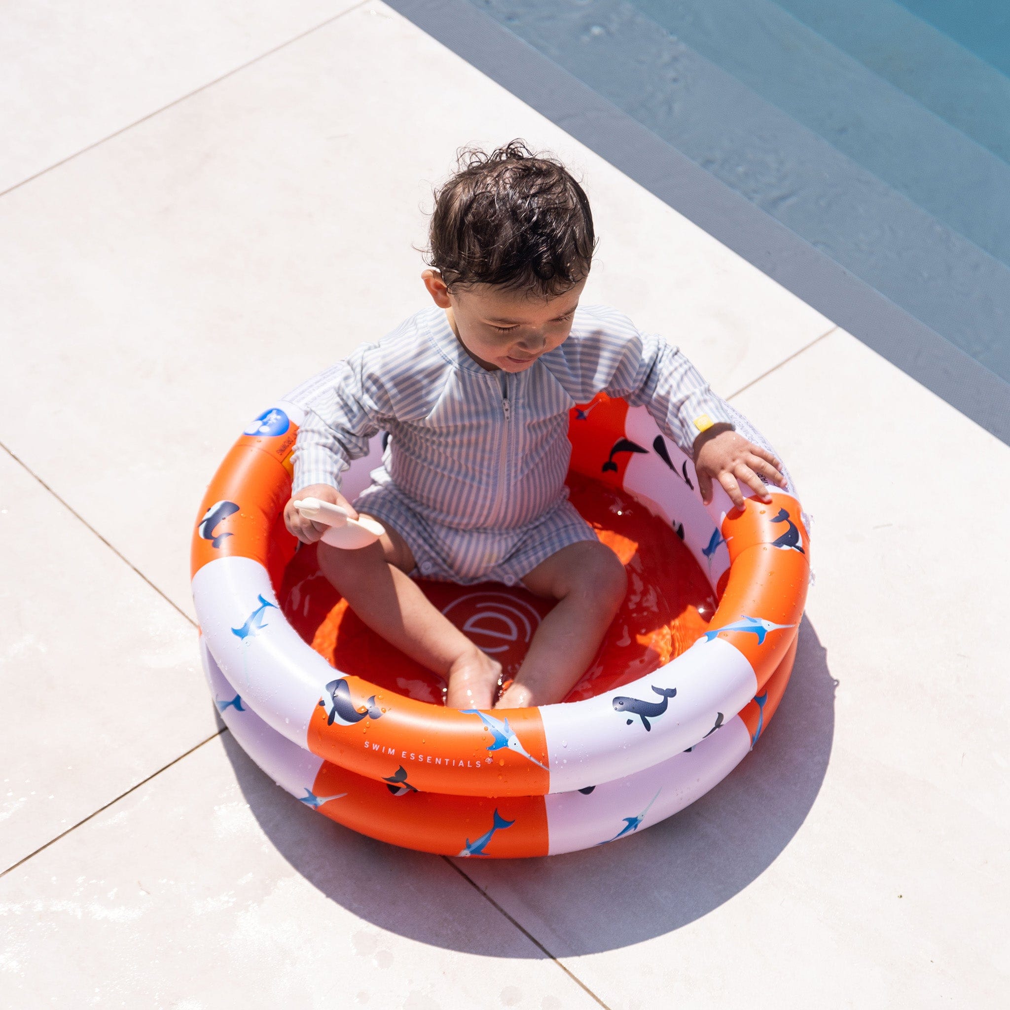 Baby Zwembad - Rood/Wit - Ocean Stripes - Ø 60 cm