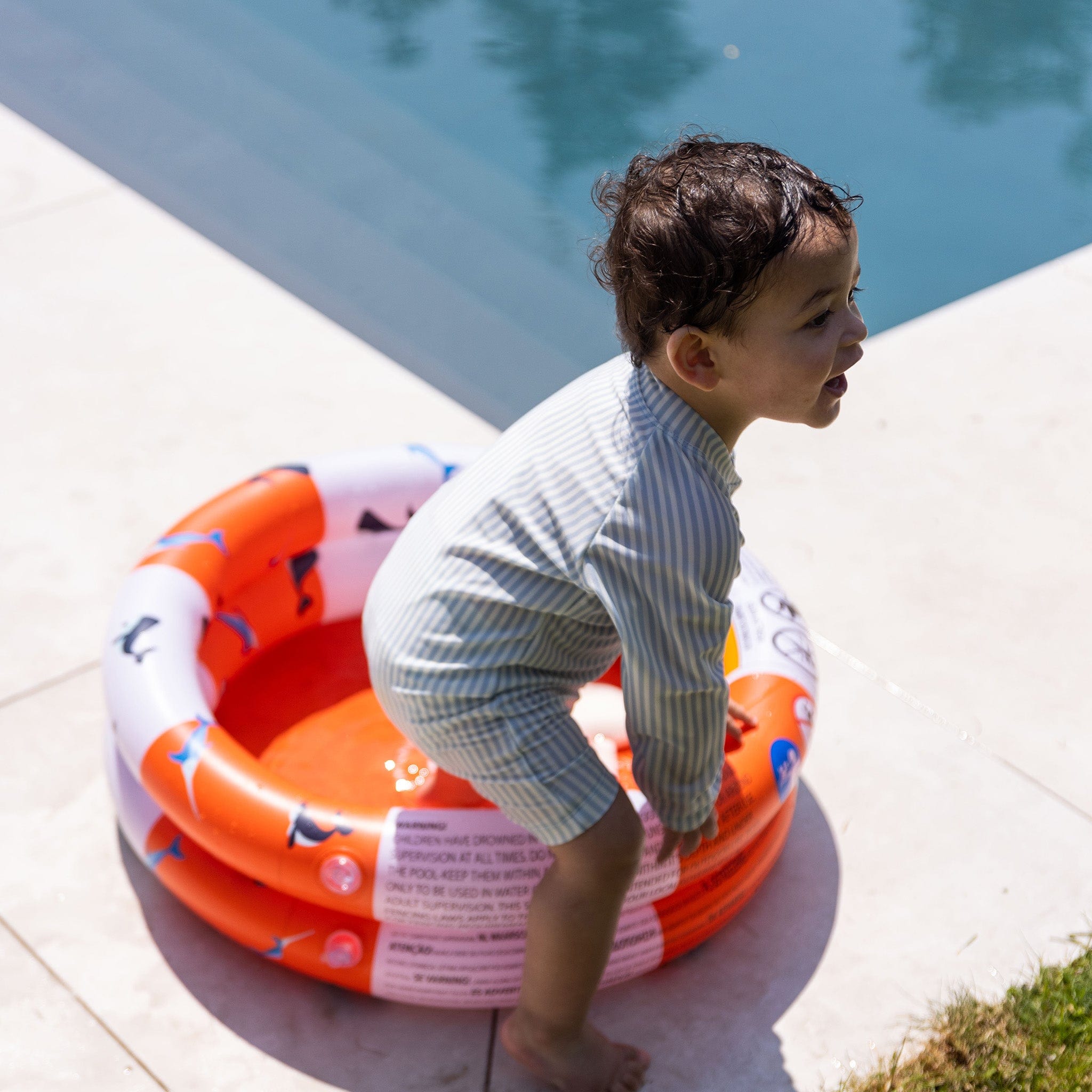 Baby Zwembad - Rood/Wit - Ocean Stripes - Ø 60 cm