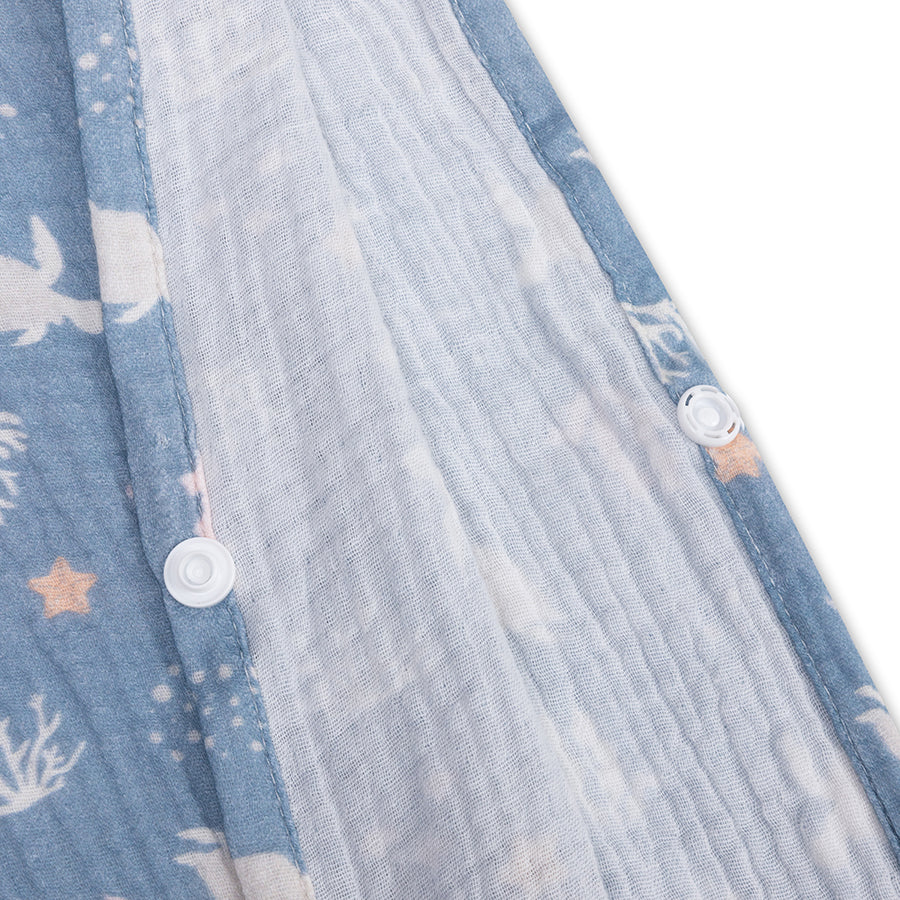 Strandponcho - Blauw - Coral Bliss - 52 x 52 cm