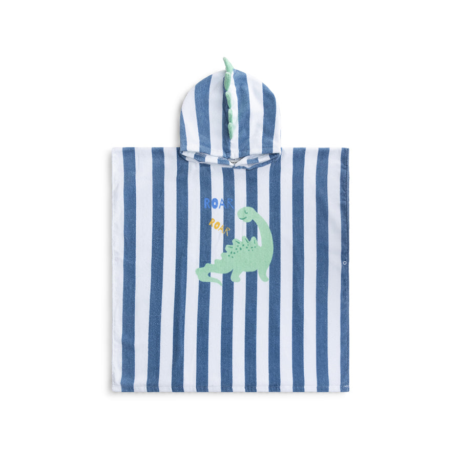 Strandponcho - Blauw - Dino - 65 x 65 cm