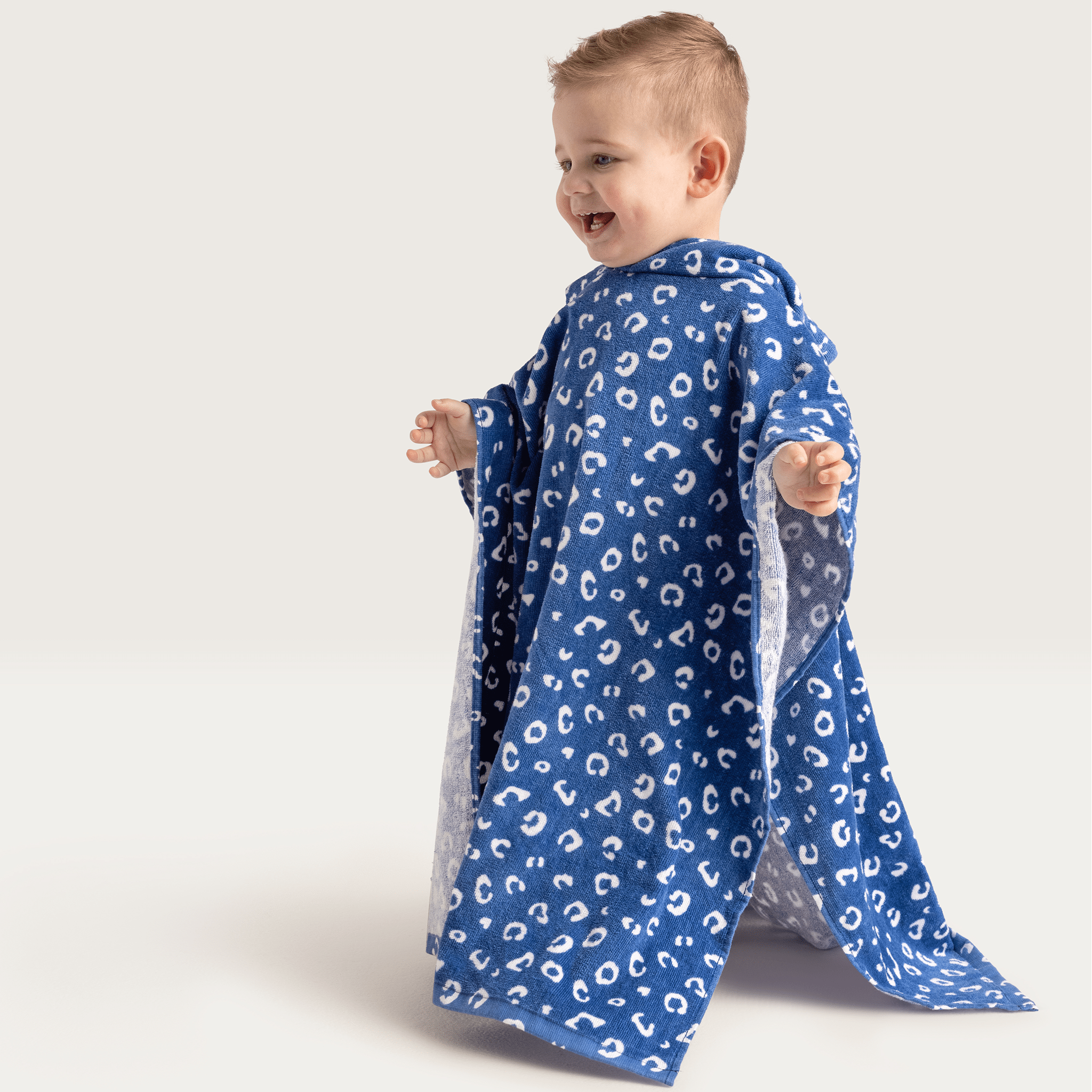 Strandponcho - Blauw - Leopard - 65 x 65 cm
