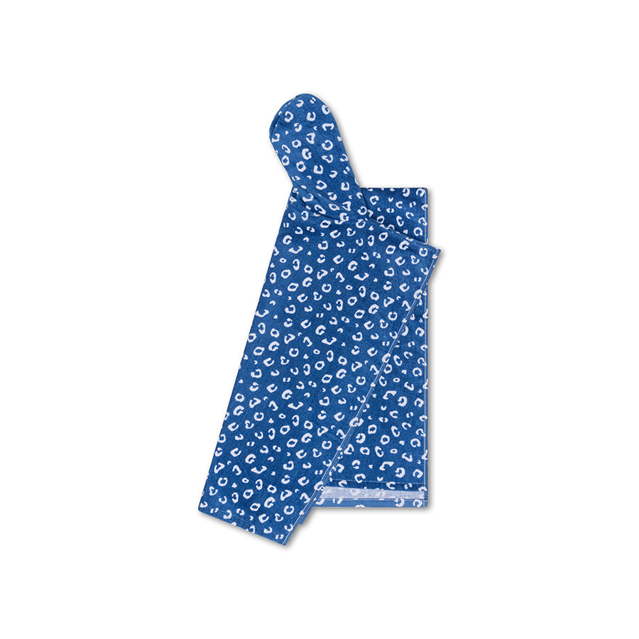 Strandponcho - Blauw - Leopard - 65 x 65 cm