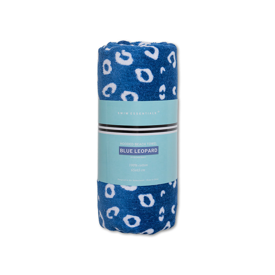 Strandponcho - Blauw - Leopard - 65 x 65 cm