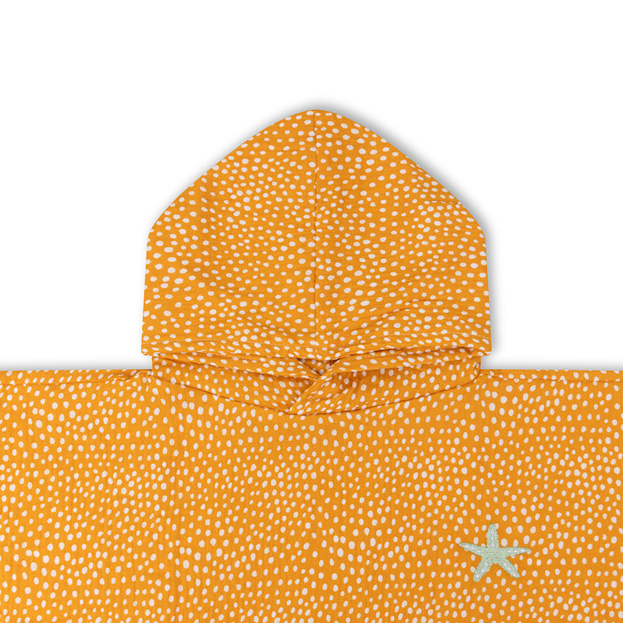Strandponcho - Oranje - Dots - 52 x 52 cm
