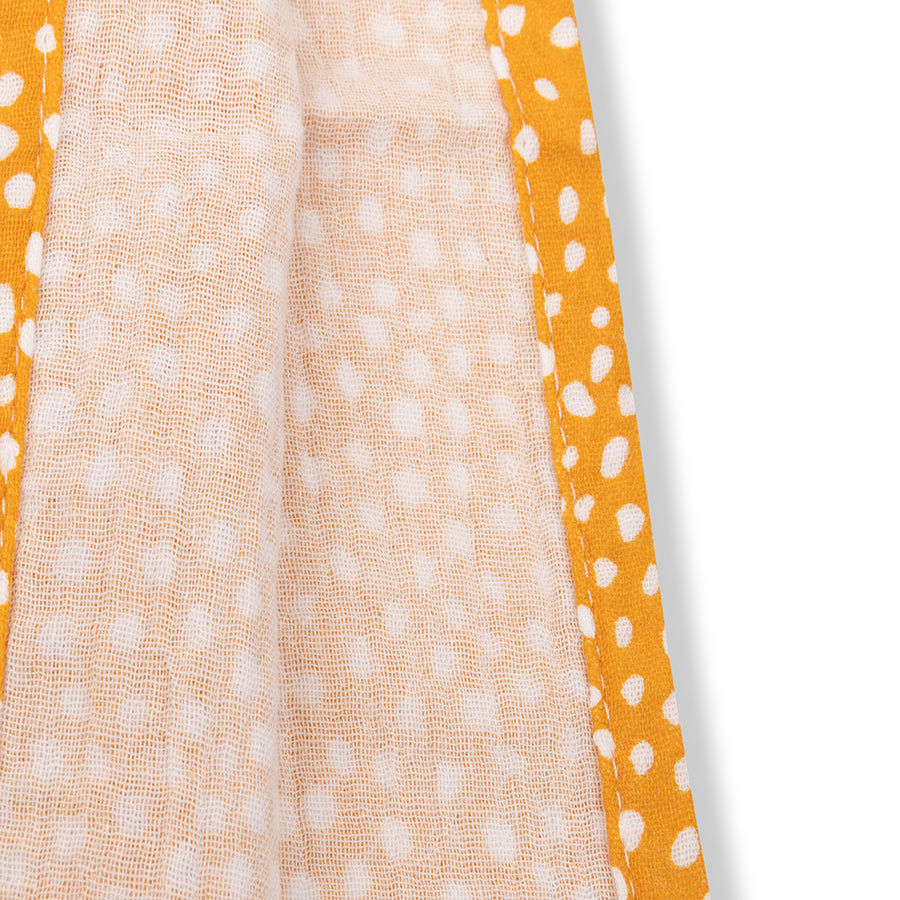 Strandponcho - Oranje - Dots - 52 x 52 cm