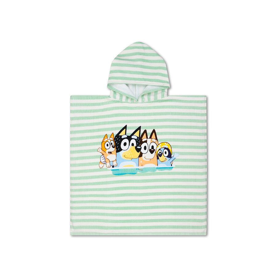 Strandponcho - Wit/Blauw - Bluey - 65 x 65 cm