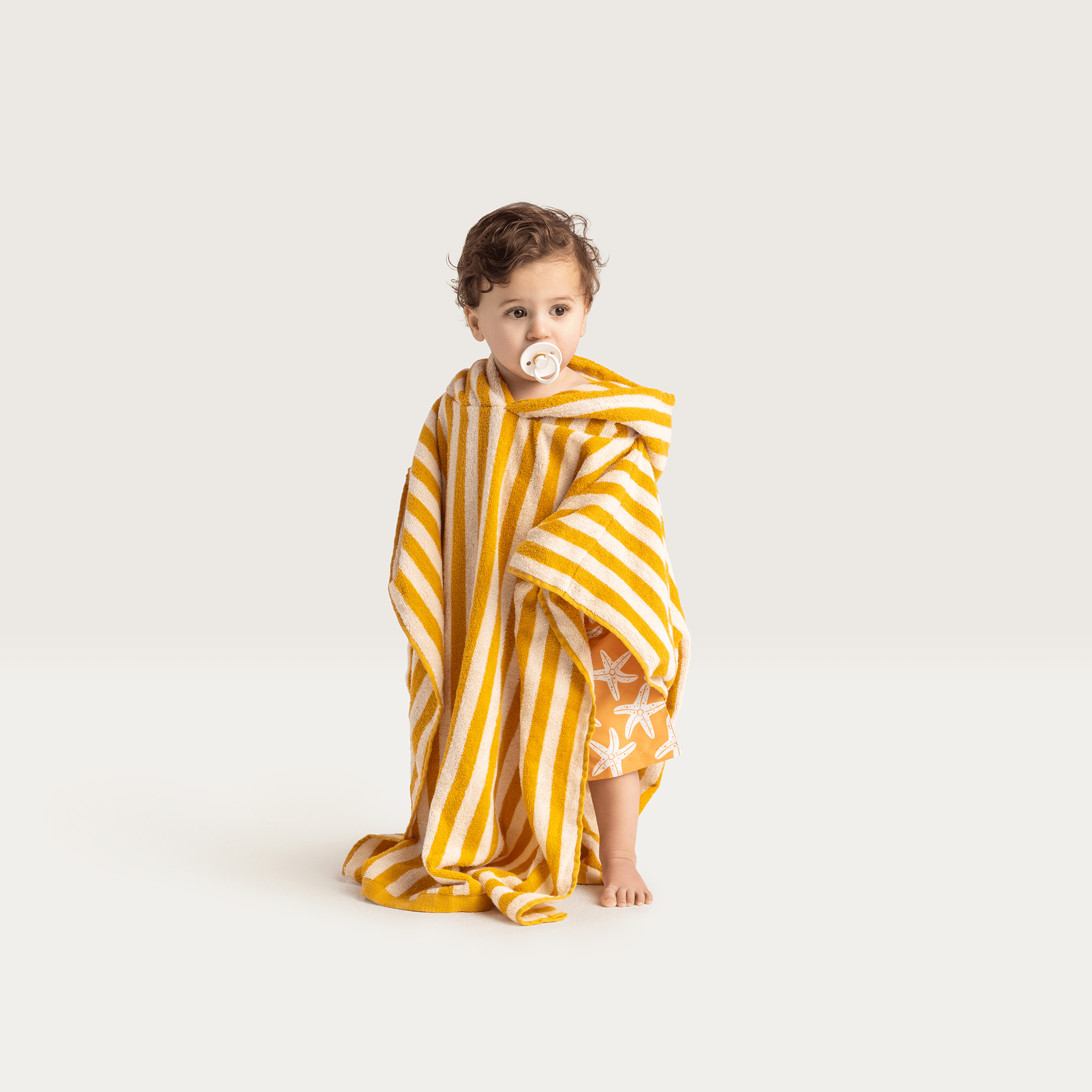 Strandponcho - Geel/Wit - Flow - 65 x 65 cm