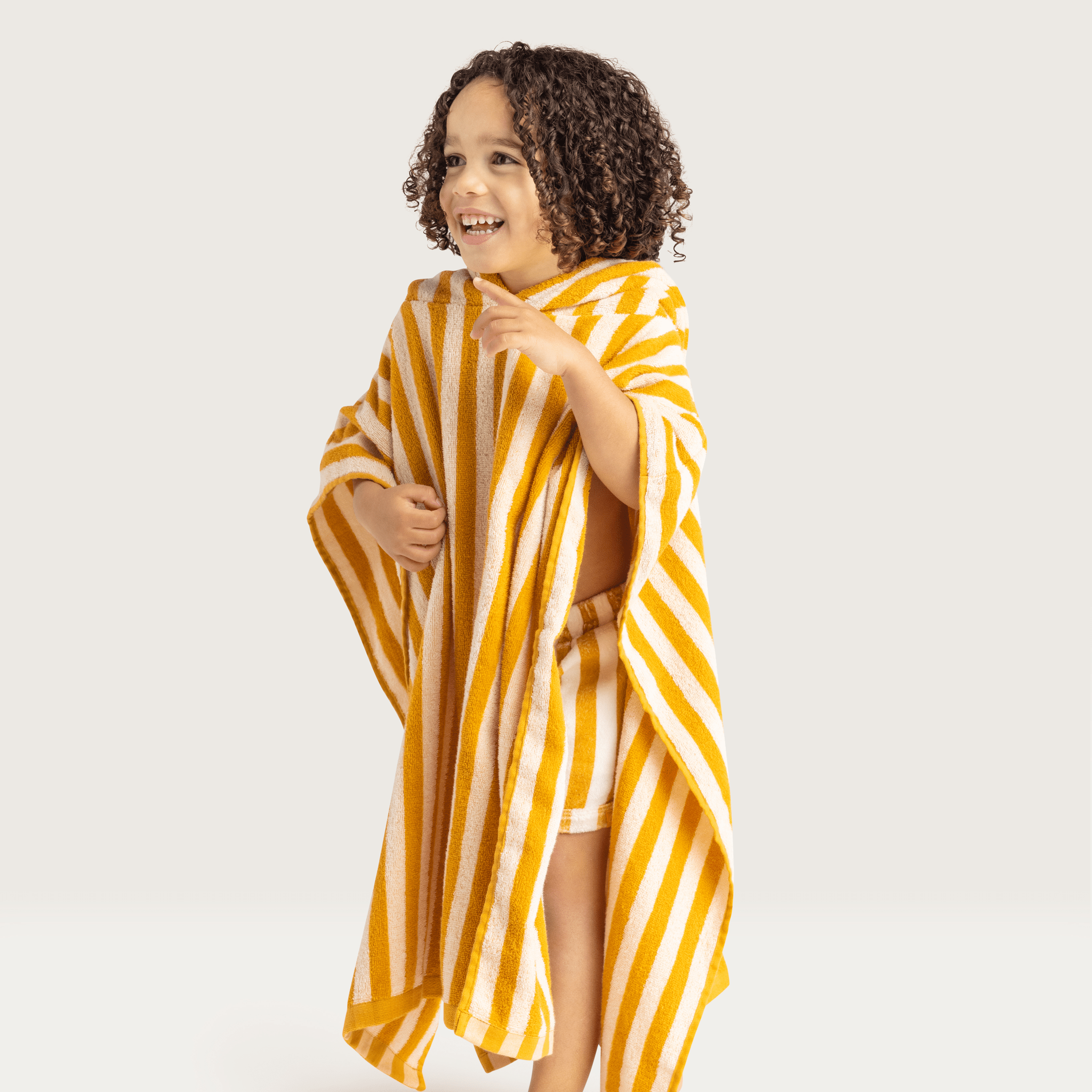 Strandponcho - Geel/Wit - Flow - 65 x 65 cm