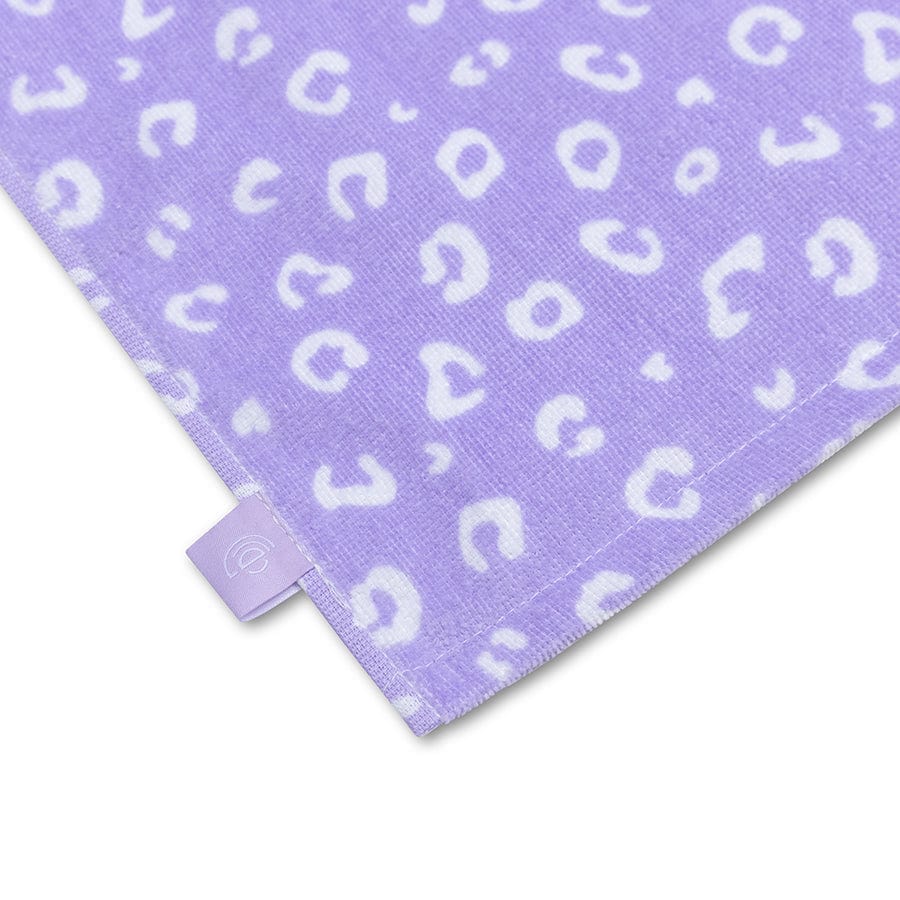 Strandlaken Katoen - Lila - Leopard - 135 x 65 cm