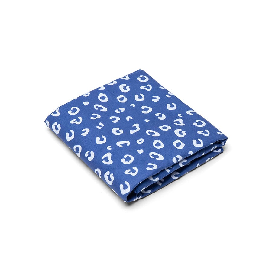 Strandlaken Microvezel - Blauw - Leopard - 135 x 65 cm