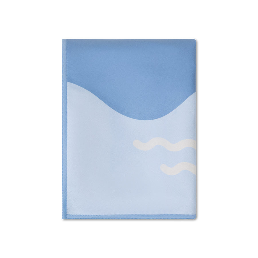 Strandlaken Microvezel - Blauw - Seas The Day - 135 x 65 cm