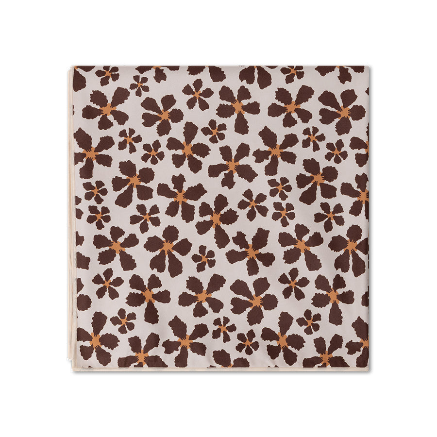 Strandlaken Microvezel - Bruin - Wild Flower - 180 x 180 cm