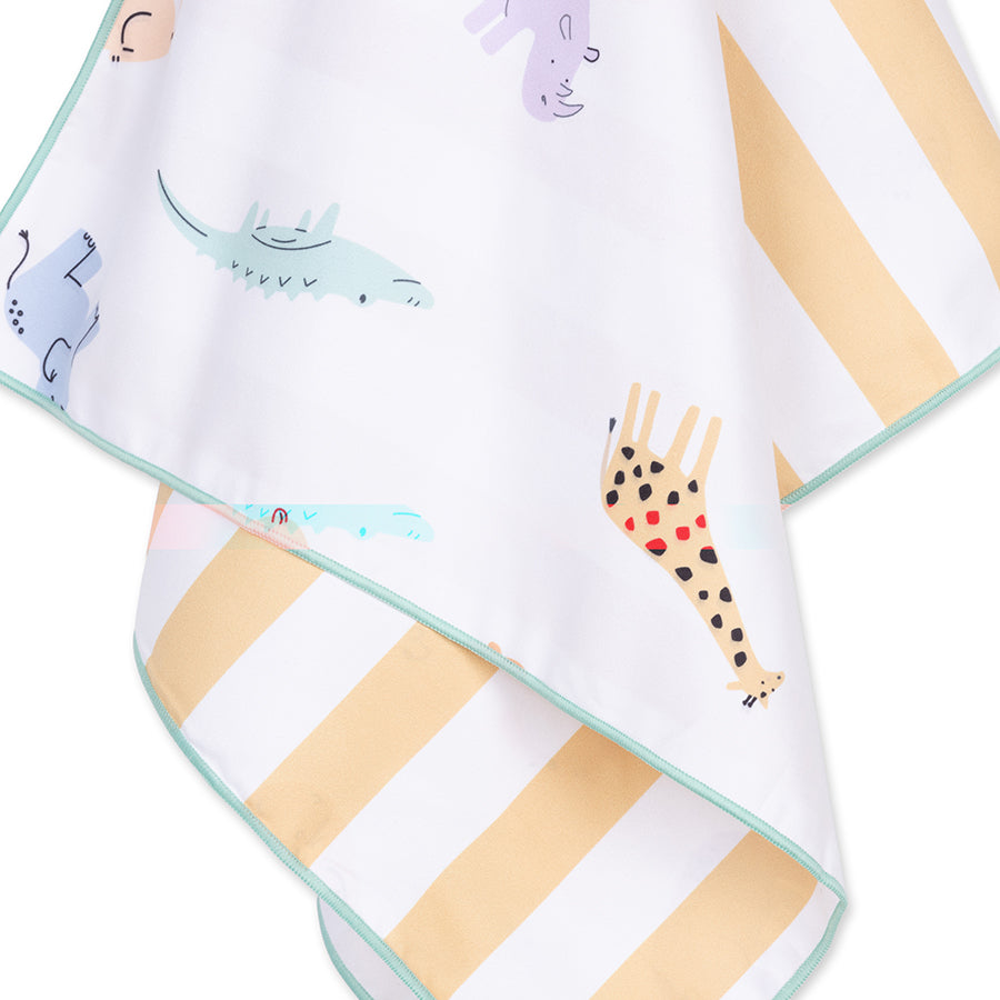 Strandlaken Microvezel - Meerkleurig - Wild Life - 135 x 65 cm