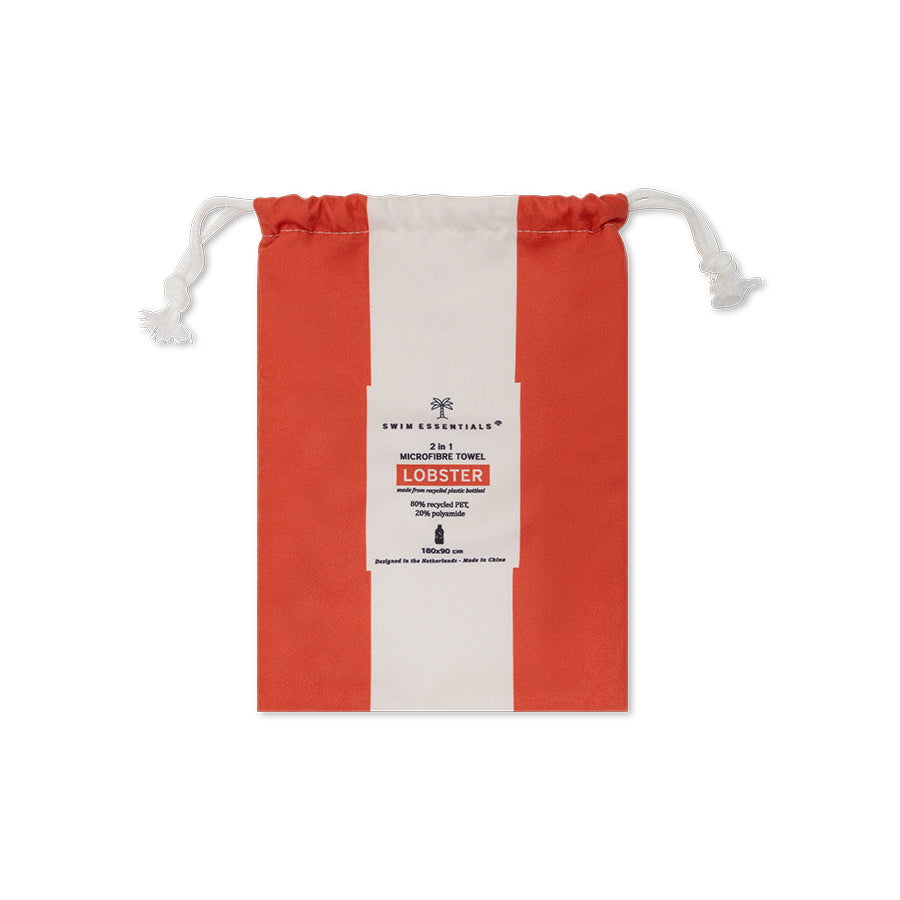 Strandlaken Microvezel - Rood - Lobster - 140 cm