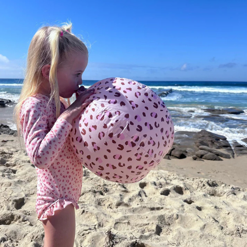 Strandbal - Oudroze - Leopard