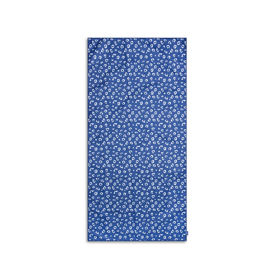 Strandlaken Microvezel - Blauw - Leopard - 135 x 65 cm