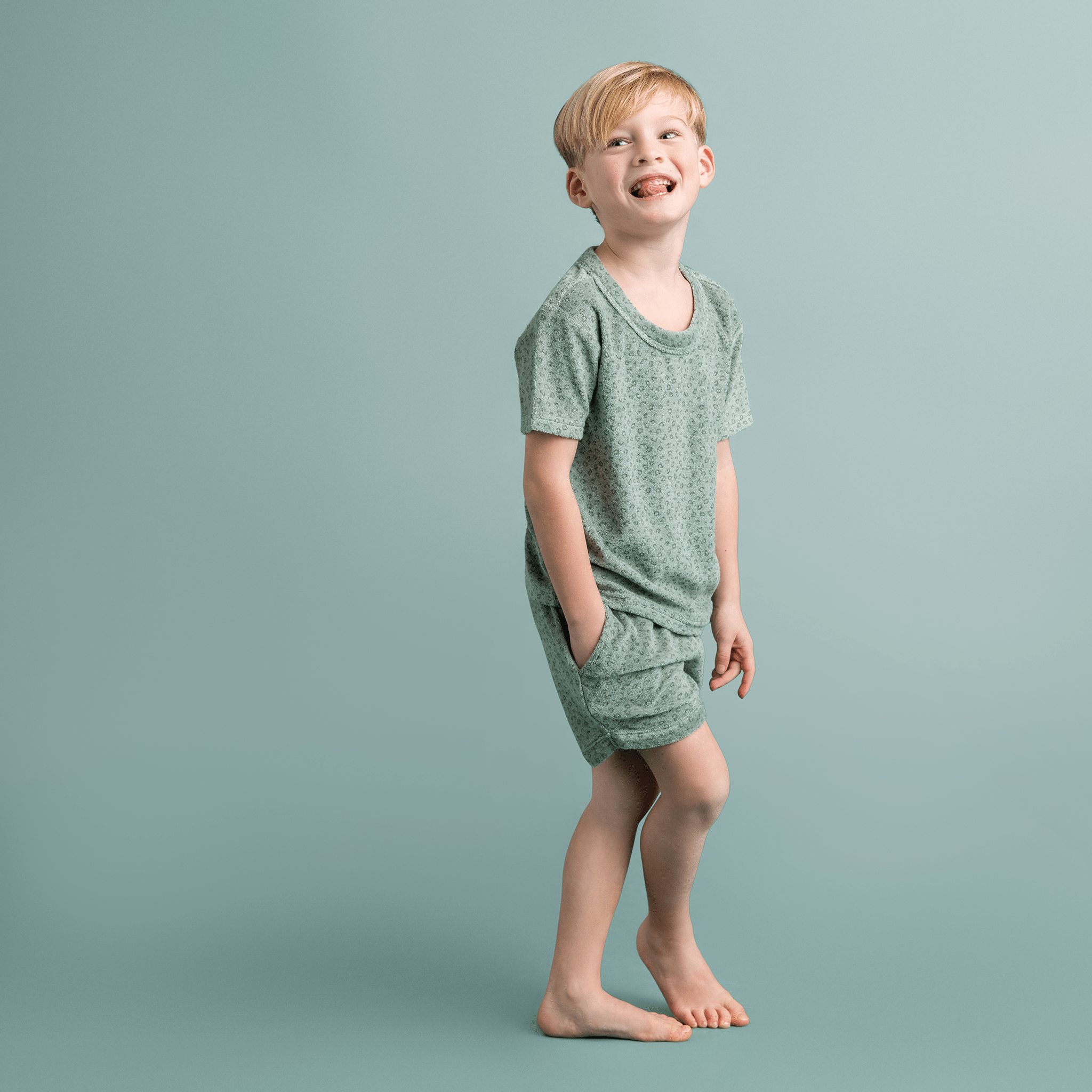 Jongens Zwemkleding - Muslin - Groen - Leopard