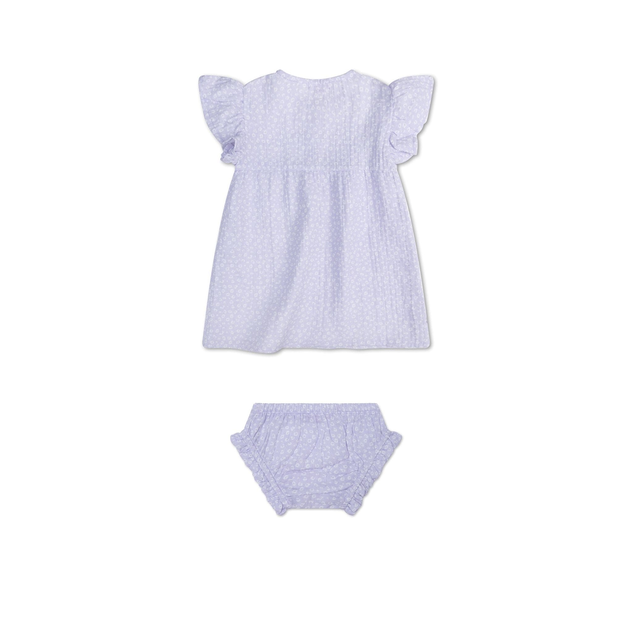 Strandset Meisjes Jurkje - Muslin - Lila - Leopard