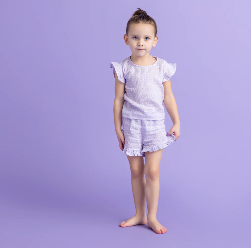 Strandset Meisjes - Muslin - Lila - Leopard