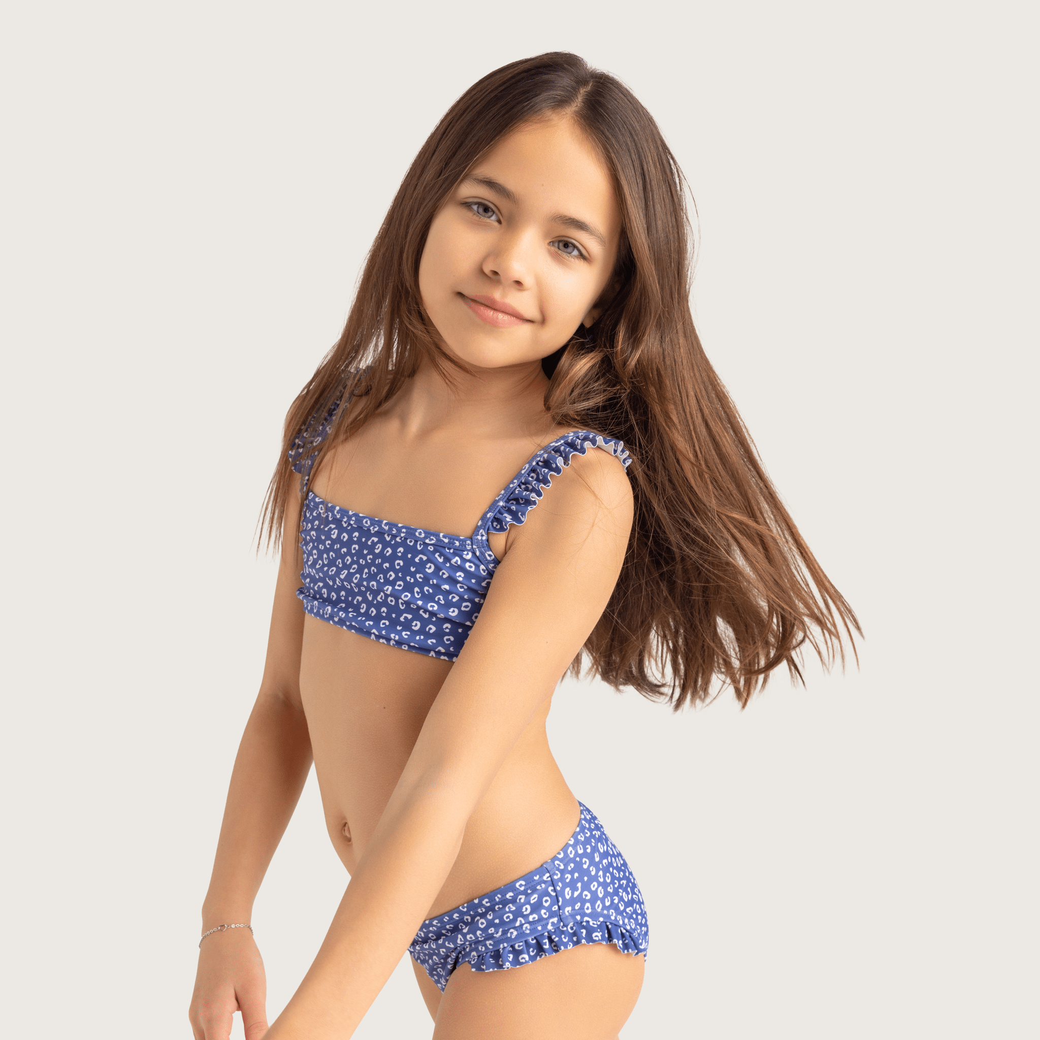 Bikini - Blauw - Leopard