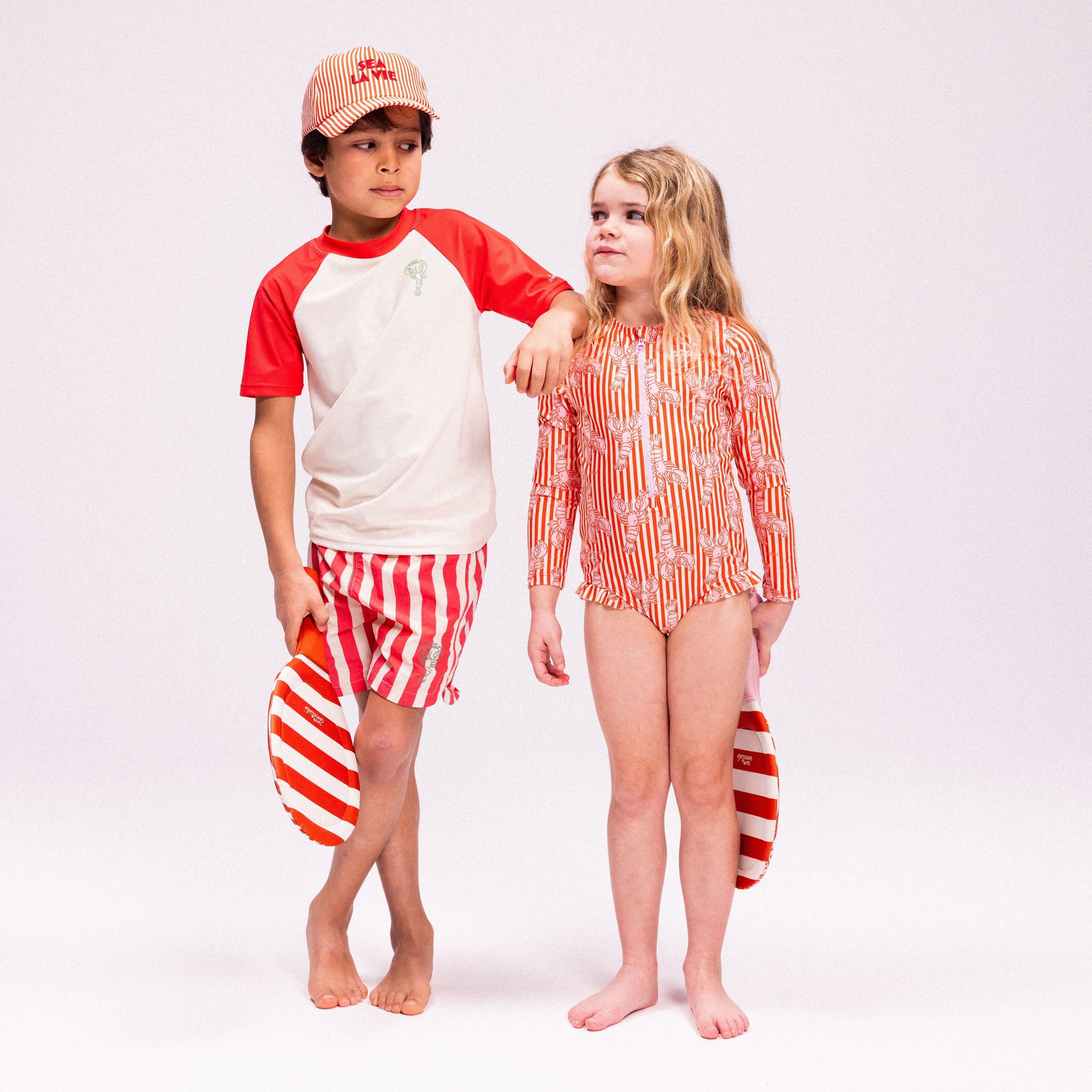 Zwemshirt Met Korte Mouwen - Rood - Catch Of The Day