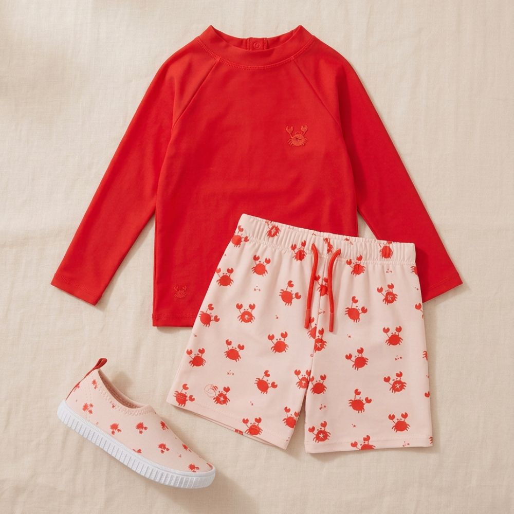 Bundel Zwemkleding - Rood/Beige - Crabby