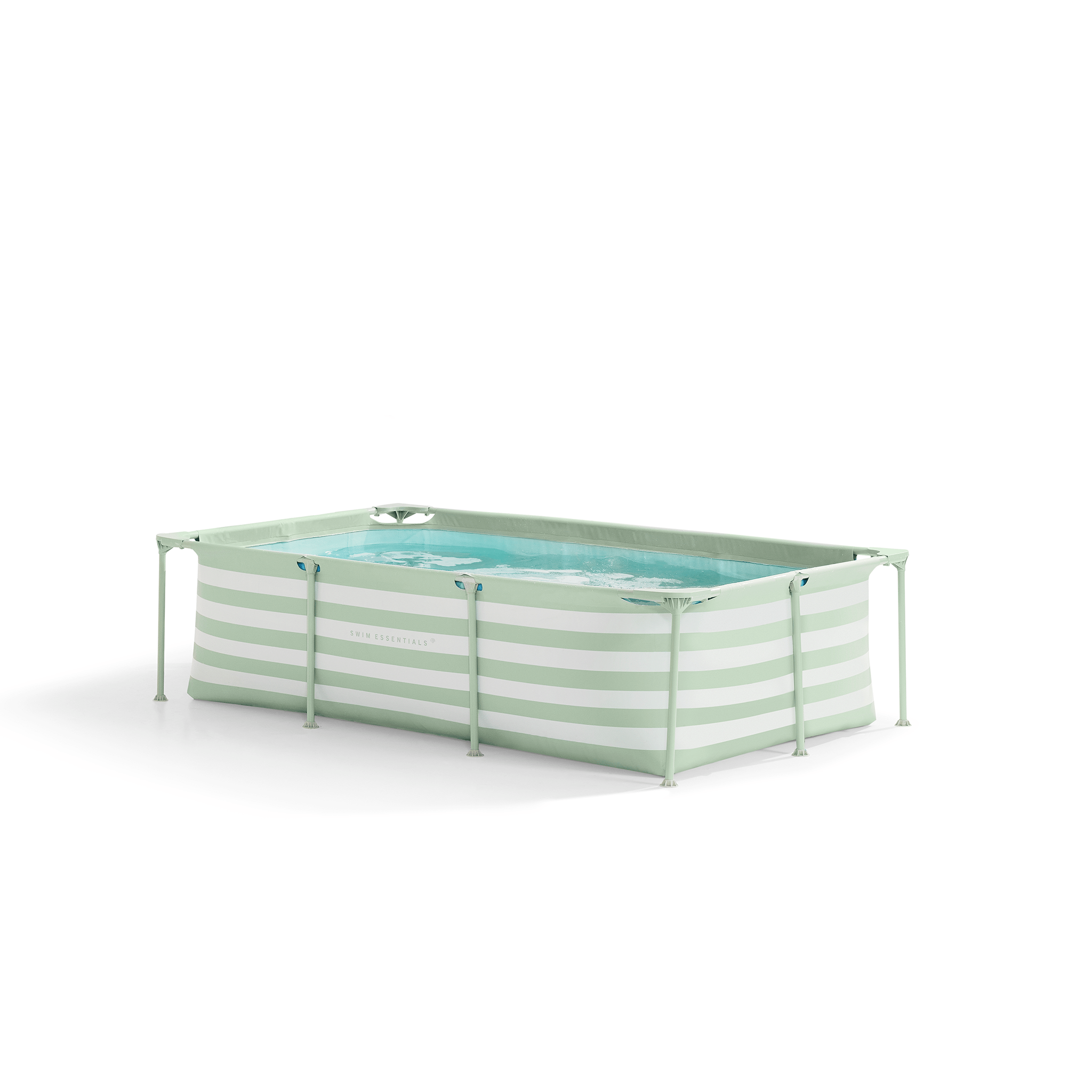 Frame Zwembad 260x160x65 cm Groen/Wit - met Accessoires