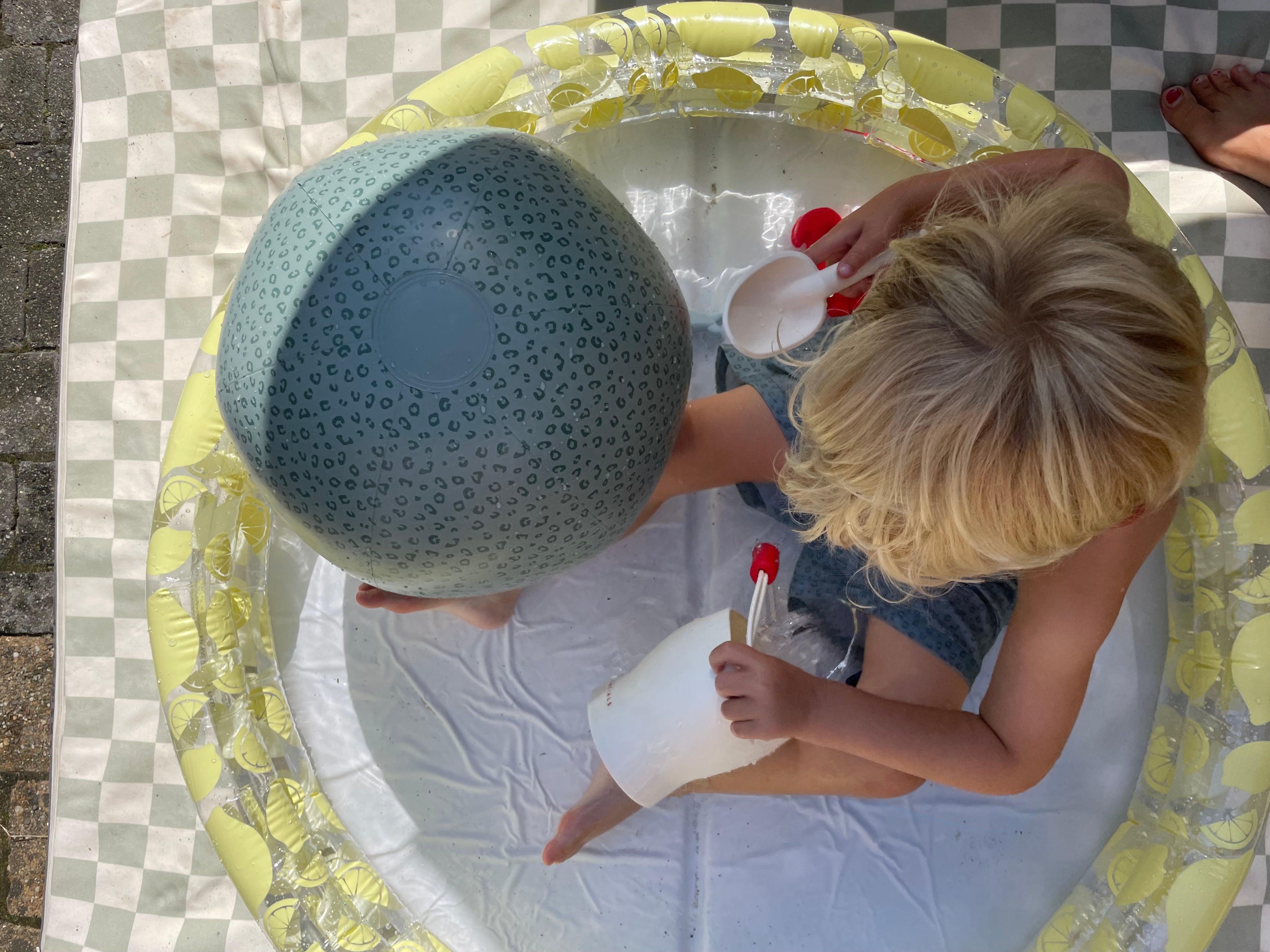 Strandbal - Groen - Leopard