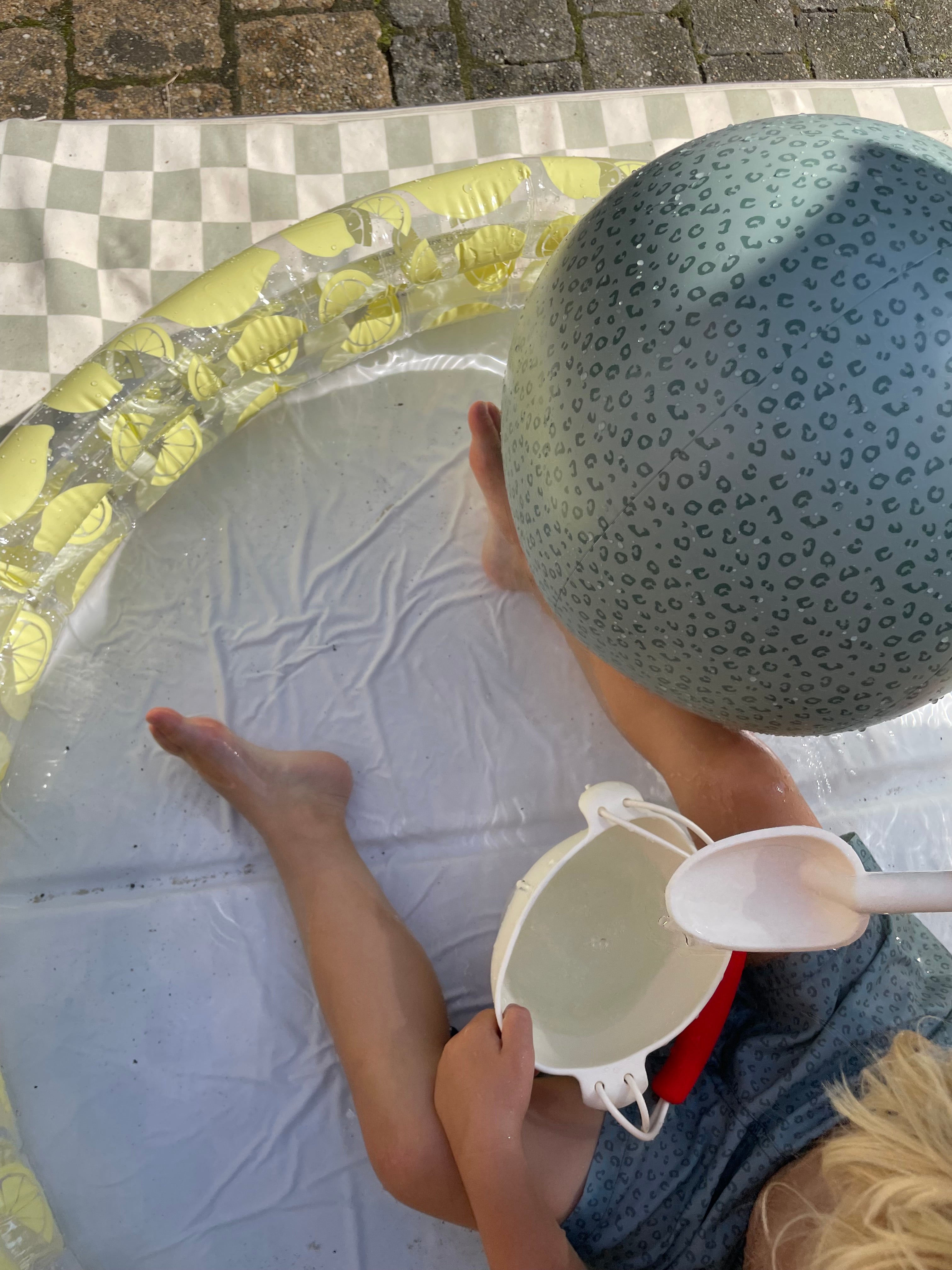 Strandbal - Groen - Leopard