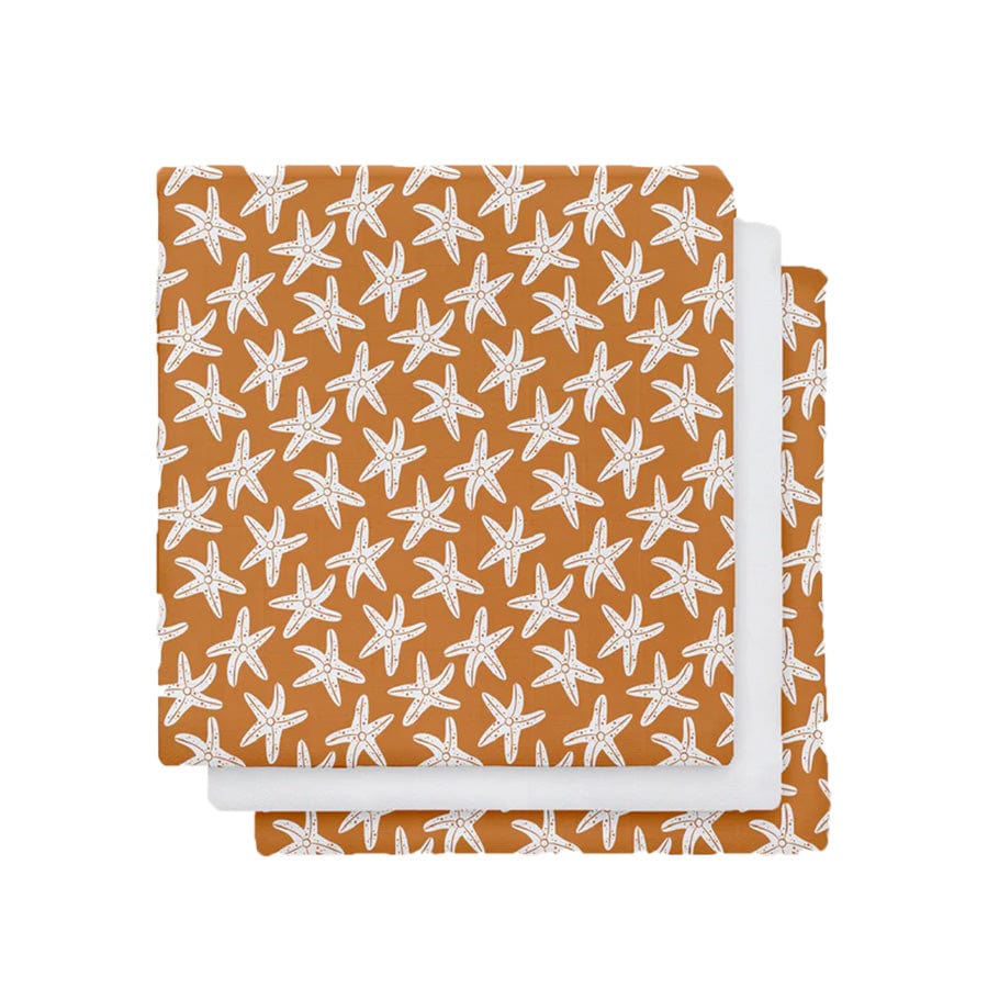 Hydrofiele Doeken - Oranje - Seastar - 60 x 60 cm - 3 stuks
