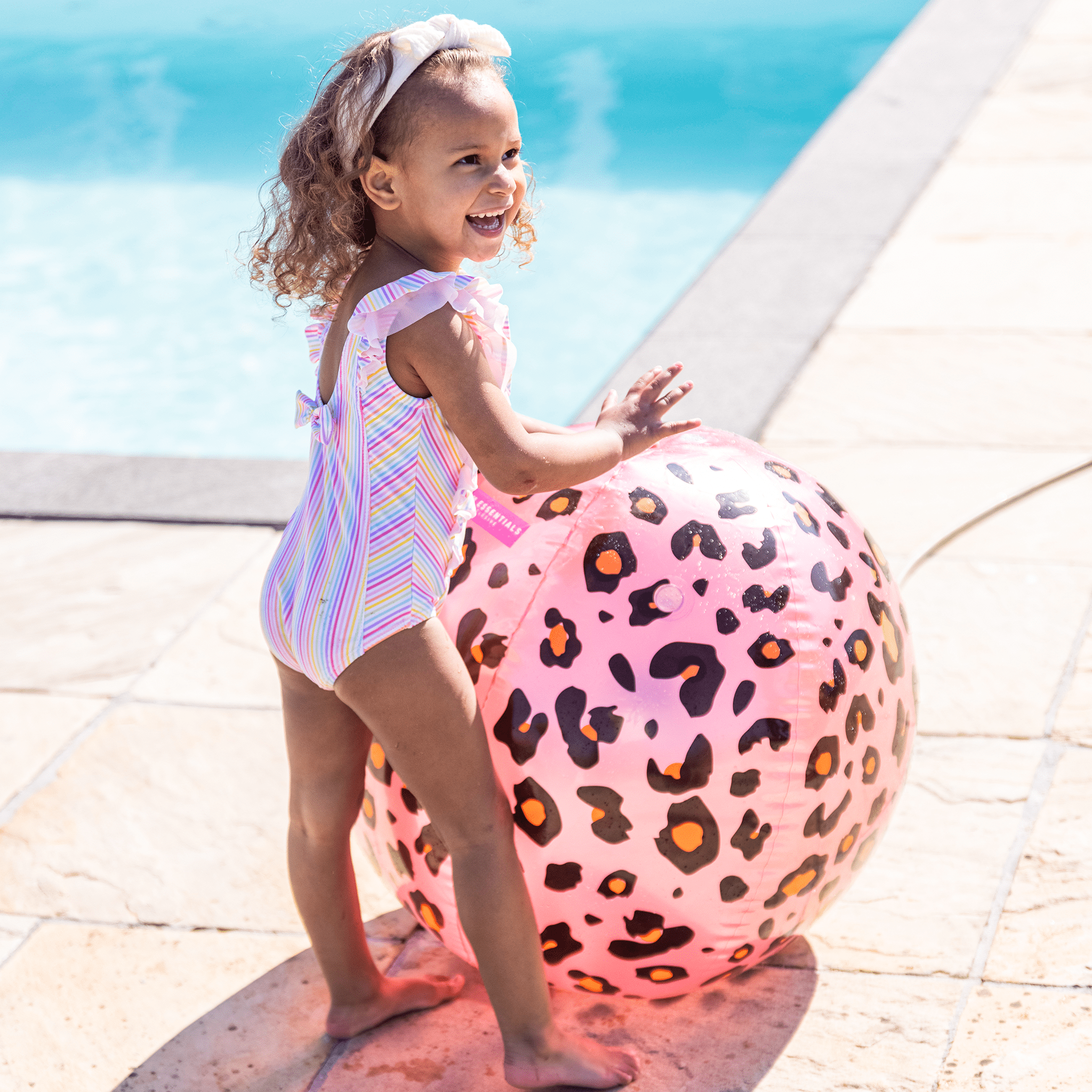 Opblaasbare Watersproeier Bal - Roze/Goud - Safari Chique