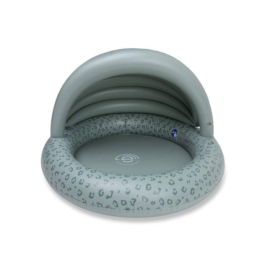 Kinderzwembad - Groen - Leopard - Ø 100 cm met Zonnescherm