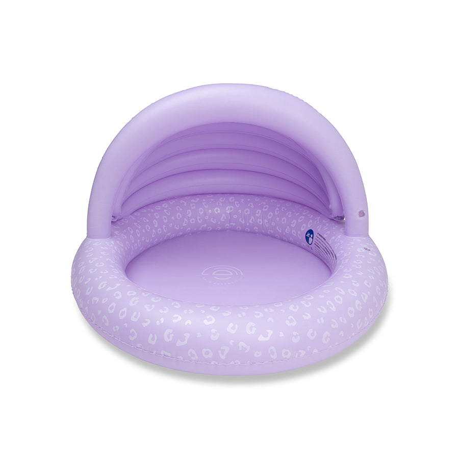 Kinderzwembad - Lila - Leopard - Ø 100 cm met Zonnescherm