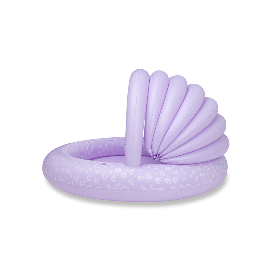 Kinderzwembad - Lila - Leopard - Ø 100 cm met Zonnescherm