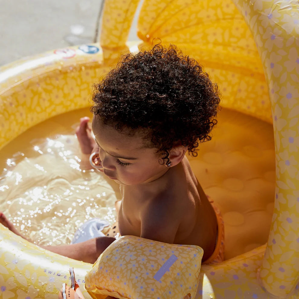 Kinderzwembad - Geel - Florish - Ø 100 cm met Zonnescherm