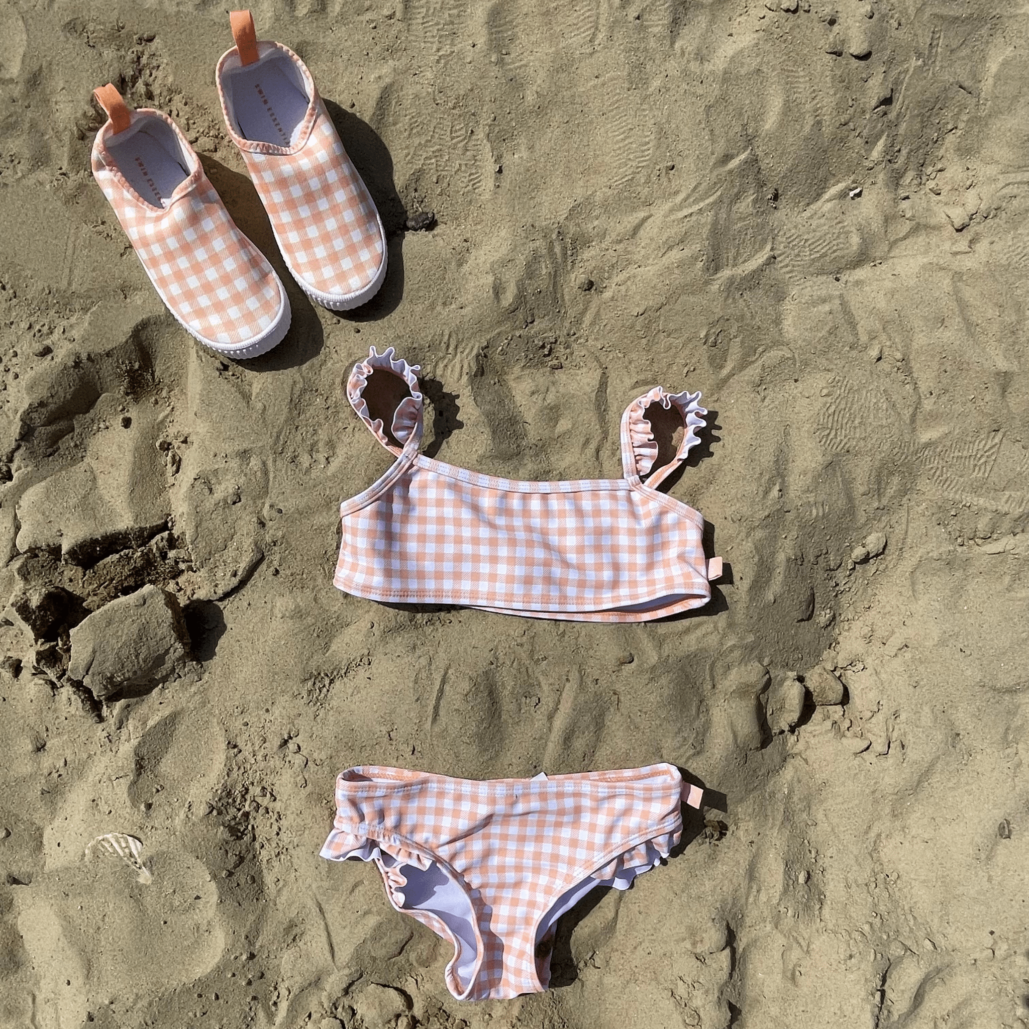 Kinder Waterschoenen - Oranje/Wit - Sunset Grid