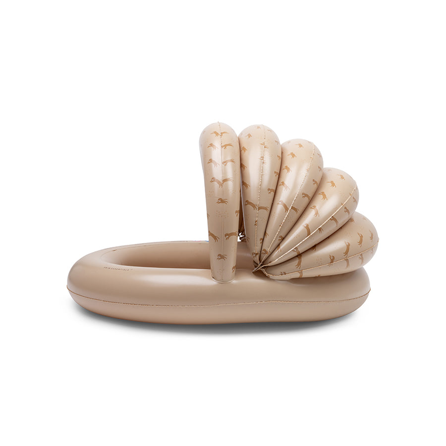 Kinderzwembad - Beige - Leopard - Ø 100 cm met Zonnescherm