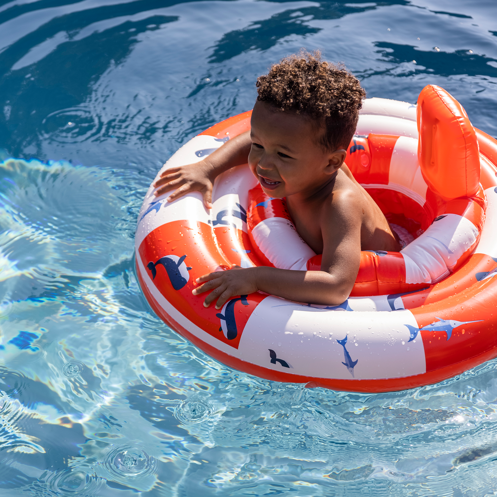 Baby Float - Wit/Rood - Ocean Stripes - 0/1 Jaar