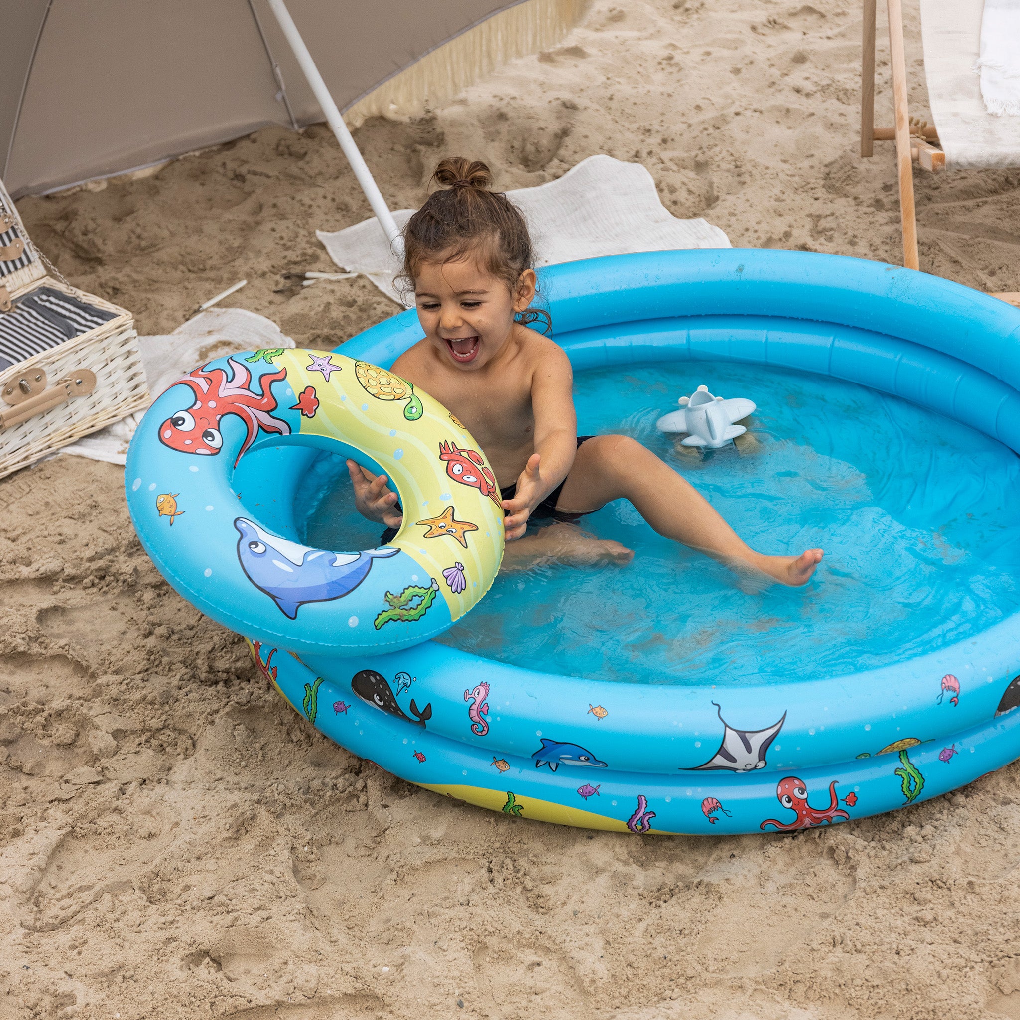 Speelzwembad Set - Meerkleurig - Mini Marine - Ø 120 cm