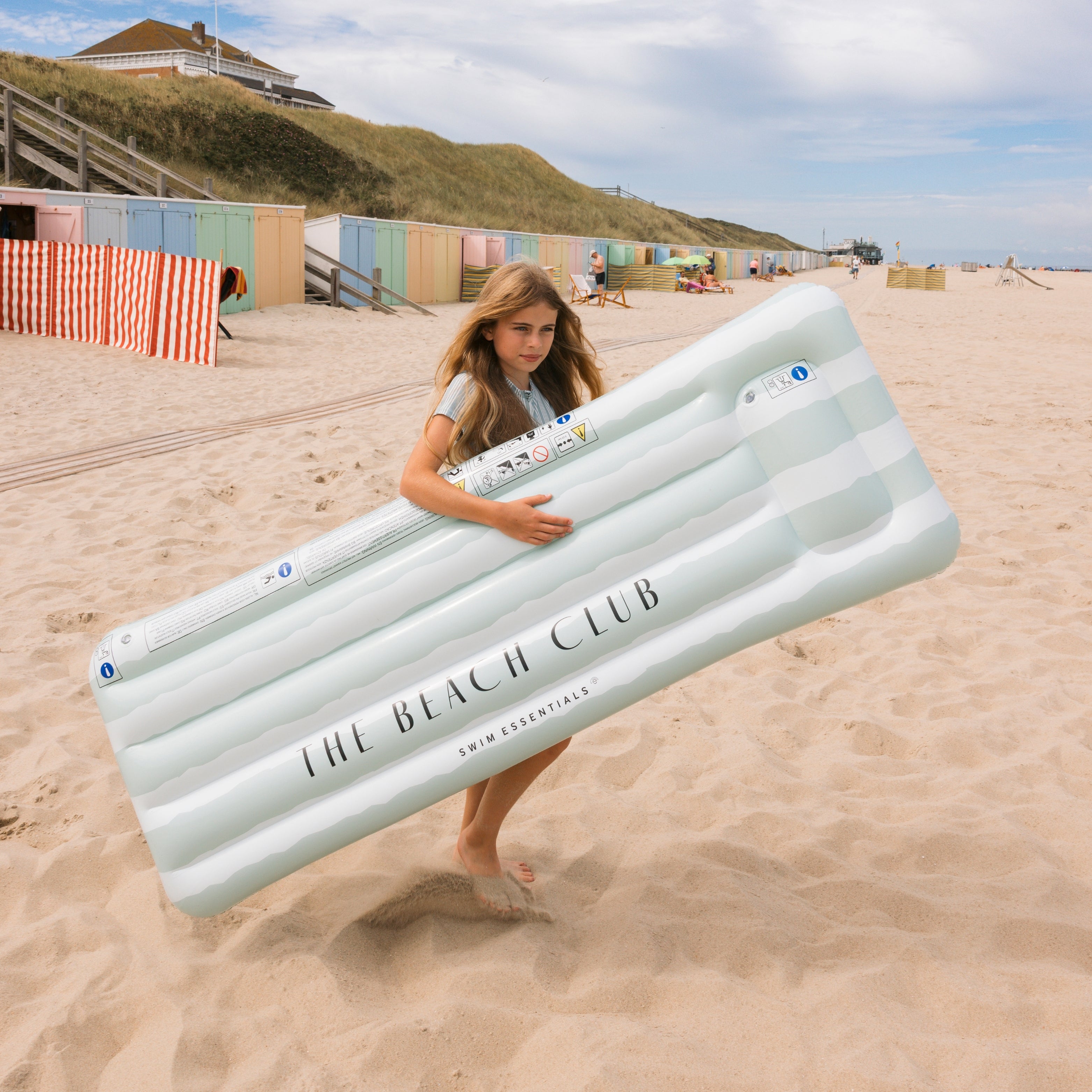 Luchtbed Zwembad - Groen - Resort Stripe - 177 cm