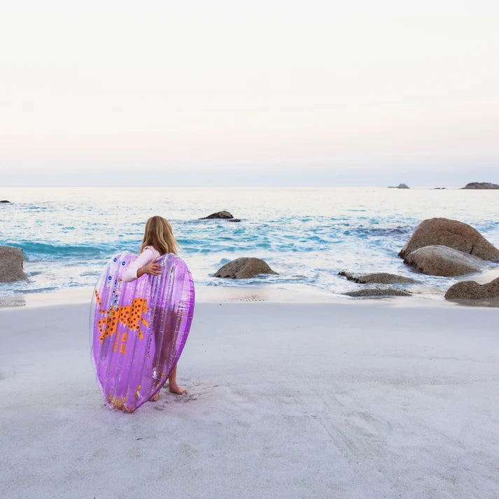 Luchtbed Zwembad - Paars Hart - Leopard - 150 cm