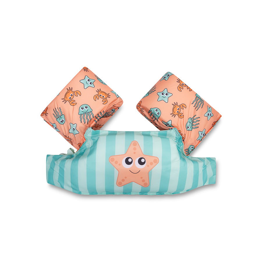 Puddle Jumper - Groen/Roze - Animal Bands - 2/6 Jaar